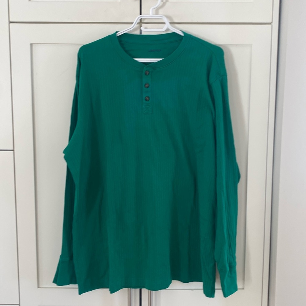 Lands’ End Ling Sleeved Henley T Shirt